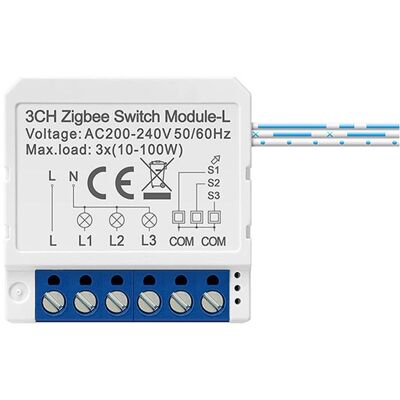 Módulo interruptor inteligente ZigBee Avatto LZWSM16-W3 - Blanco - 3 canales Módulo interruptor inteligente ZigBee Avatto LZWSM16-W3 - Blanco - 3 canales