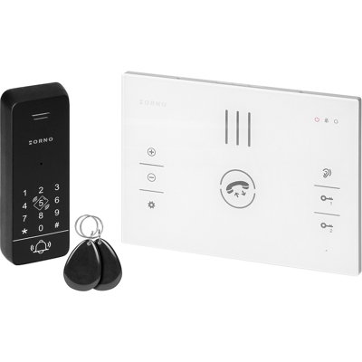 Kit de Intercomunicador de Audio Sandi c/ Lector RFID (Blanco) - ORNO Kit de Intercomunicador de Audio Sandi c/ Lector RFID (Blanco) - ORNO
