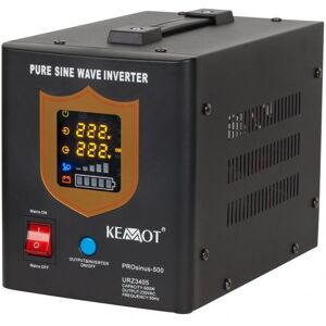 KEMOT Convertidor de 12 V -> Estabilizador de voltaje de 220 V 500 W (ONDA PURA) con función de carga de batería (negro) KEMOT Convertidor de 12 V -> Estabilizador de voltaje de 220 V 500 W (ONDA PURA) con función de carga de batería (negro)