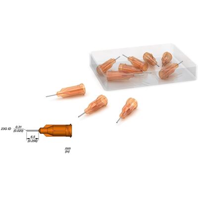 Pack 10x Agujas Dosificadoras de Pasta de Soldar 23G (0,33 mm) - JBC Pack 10x Agujas Dosificadoras de Pasta de Soldar 23G (0,33 mm) - JBC
