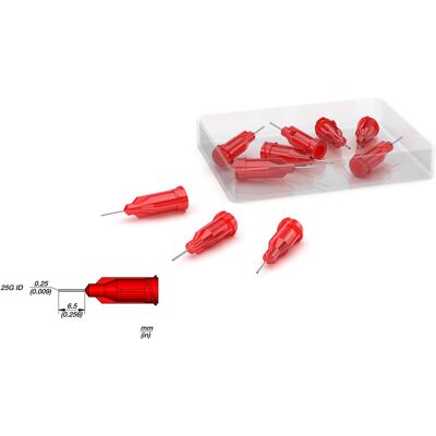 Pack 10x Agujas Dosificadoras de Pasta de Soldar 25G (0,25 mm) - JBC Pack 10x Agujas Dosificadoras de Pasta de Soldar 25G (0,25 mm) - JBC