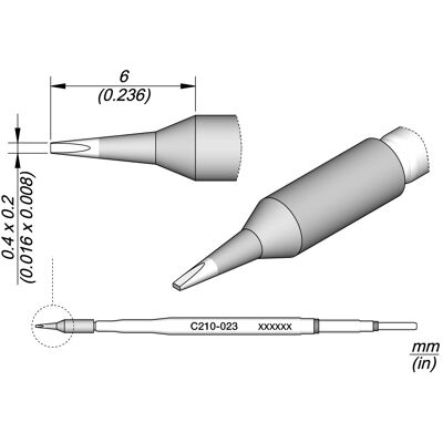 Punta para Soldador Avanzado (0.4 x 0.2mm) - JBC Punta para Soldador Avanzado (0.4 x 0.2mm) - JBC