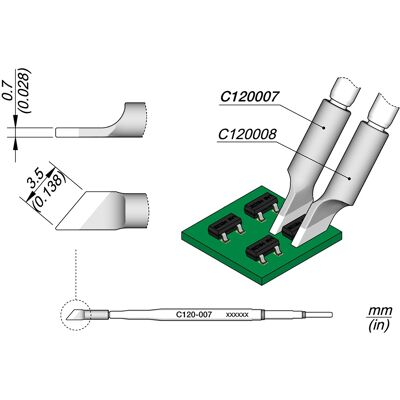 Punta para Micro Pinzas PA120-A (3.5mm) - JBC Punta para Micro Pinzas PA120-A (3.5mm) - JBC