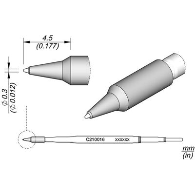 Punta para Cautín (Ø 0,3 mm) - JBC Punta para Cautín (Ø 0,3 mm) - JBC