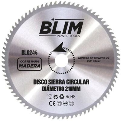 Disco de corte de madera (210mm) para sierras circulares - BLIM Disco de corte de madera (210mm) para sierras circulares - BLIM
