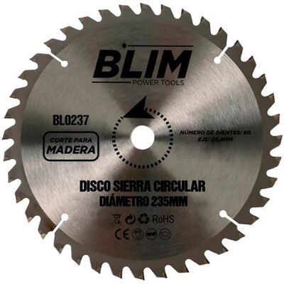 Disco de corte de madera (235mm) para sierras circulares - BLIM Disco de corte de madera (235mm) para sierras circulares - BLIM