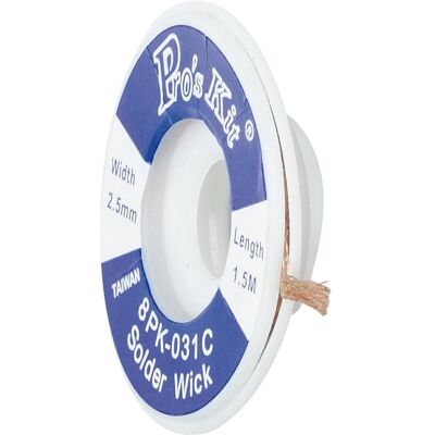 Malla Desoldadora (2,5 mm x 1,5 mts) - Proskit Malla Desoldadora (2,5 mm x 1,5 mts) - Proskit