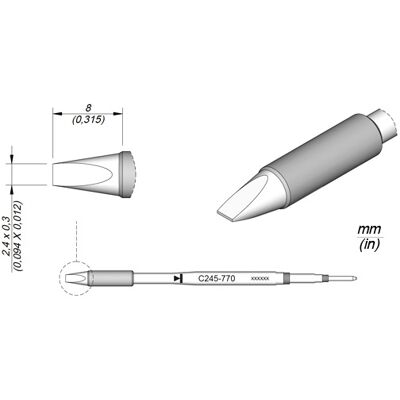 Punta para Soldador (2.4 x 0.3mm) - JBC Punta para Soldador (2.4 x 0.3mm) - JBC