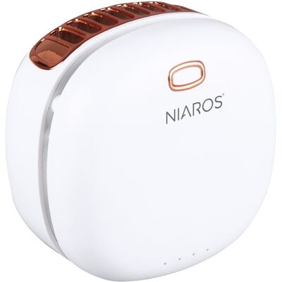 GSC Mini Ventilador c/ Correa para el Cuello 3 Velocidades Recargable USB Yulara 3W (Blanco) - NIAROS GSC Mini Ventilador c/ Correa para el Cuello 3 Velocidades Recargable USB Yulara 3W (Blanco) - NIAROS