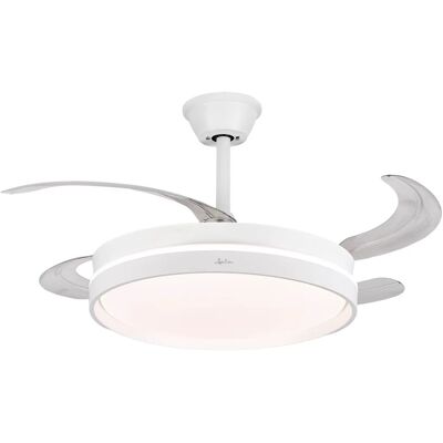 Ventilador de Techo JVTE4242 6 Velocidades 30W con Aspas Retráctiles y Luz (Blanco) - JATA Ventilador de Techo JVTE4242 6 Velocidades 30W con Aspas Retráctiles y Luz (Blanco) - JATA