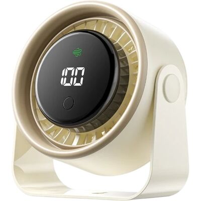 Ventilador de Mesa PBJ Pro Recargable USB-C con Pantalla LED (Beige) - VENTION Ventilador de Mesa PBJ Pro Recargable USB-C con Pantalla LED (Beige) - VENTION