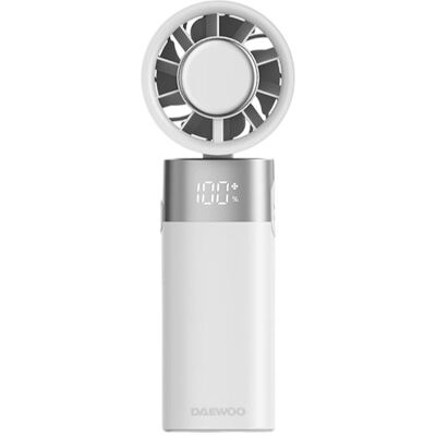 Ventilador portátil recargable USB-C 10W con pantalla LED y linterna - DAEWOO Ventilador portátil recargable USB-C 10W con pantalla LED y linterna - DAEWOO