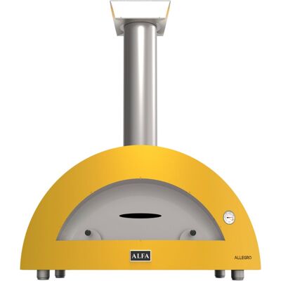Horno de leña moderno para 5 pizzas (amarillo) - ALFA Horno de leña moderno para 5 pizzas (amarillo) - ALFA