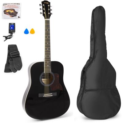 Guitarra Acústica Solojam + Pack Accesorios (Negro) - MAX Guitarra Acústica Solojam + Pack Accesorios (Negro) - MAX