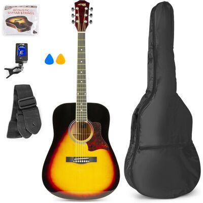Pack Guitarra Acústica Solojam + Accesorios (Marrón) - MAX Pack Guitarra Acústica Solojam + Accesorios (Marrón) - MAX