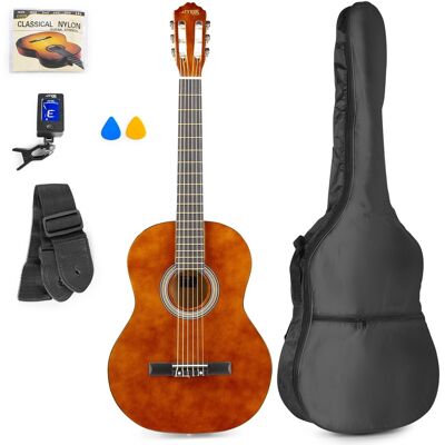 Pack Guitarra Clásica Soloart + Accesorios (Madera Oscura) - MAX Pack Guitarra Clásica Soloart + Accesorios (Madera Oscura) - MAX