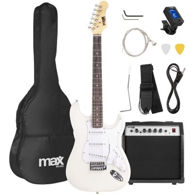 Pack Guitarra Eléctrica GIGKIT + Amplificador 6" 40W (Blanco) - MAX Pack Guitarra Eléctrica GIGKIT + Amplificador 6" 40W (Blanco) - MAX