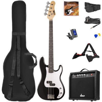 GIGKIT Guitarra Eléctrica "Bajo" + Amplificador de 6" 40W (Negro) - MAX GIGKIT Guitarra Eléctrica "Bajo" + Amplificador de 6" 40W (Negro) - MAX