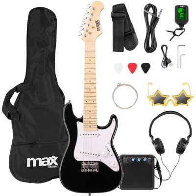 Pack GIGKIT Guitarra Eléctrica Junior 1/4 + Amplificador 10W (Negro) - MAX Pack GIGKIT Guitarra Eléctrica Junior 1/4 + Amplificador 10W (Negro) - MAX