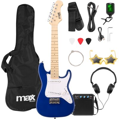 Pack GIGKIT Guitarra Eléctrica Junior 1/4 + Amplificador 10W (Azul) - MAX Pack GIGKIT Guitarra Eléctrica Junior 1/4 + Amplificador 10W (Azul) - MAX