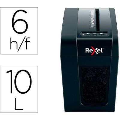 Destructora de Documentos Segura X6-Sl Capacidad 6 Hojas Partículas - REXEL Destructora de Documentos Segura X6-Sl Capacidad 6 Hojas Partículas - REXEL