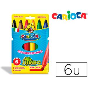 Marcador Jumbo Carioca 6 Unidades Marcador Jumbo Carioca 6 Unidades