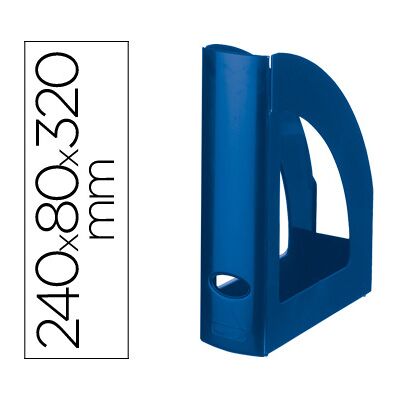 LIDERPAPEL Revistero Plástico Azul Opaco LIDERPAPEL Revistero Plástico Azul Opaco