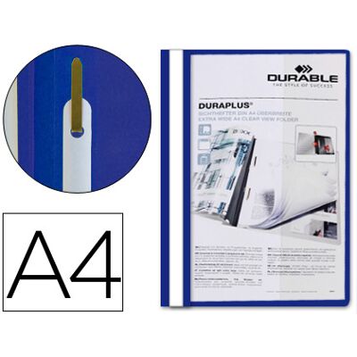 DURABLE Cubierta Duraplus DIN A4 con cierre azul 2579-06 DURABLE Cubierta Duraplus DIN A4 con cierre azul 2579-06