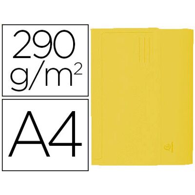 Exacompta Clasificador de Cartón con Bolsa Din A4 Amarillo 290g Exacompta Clasificador de Cartón con Bolsa Din A4 Amarillo 290g