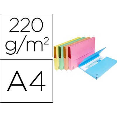 Exacompta Clasificador Cartón Pulido c/ Bolsa Din A4 Colores Surtidos 220g Exacompta Clasificador Cartón Pulido c/ Bolsa Din A4 Colores Surtidos 220g