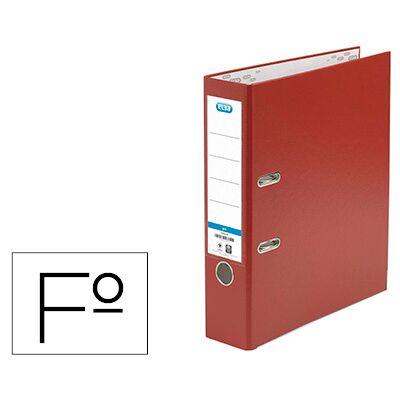 Elba Lever Folder Cartón forrado de PVC con Rado Top Folio Lomo 80 mm Rojo Elba Lever Folder Cartón forrado de PVC con Rado Top Folio Lomo 80 mm Rojo