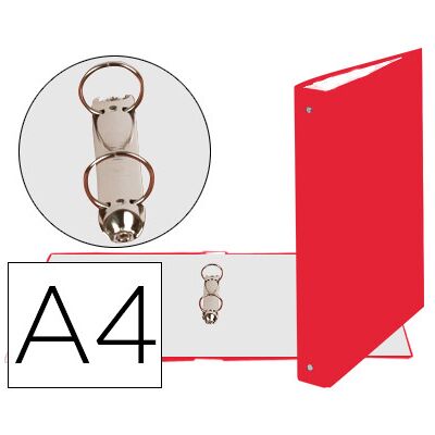 Exacompta Carpeta 2 Anillas 30mm Redonda Din A4 Cartulina Rayada Roja Exacompta Carpeta 2 Anillas 30mm Redonda Din A4 Cartulina Rayada Roja