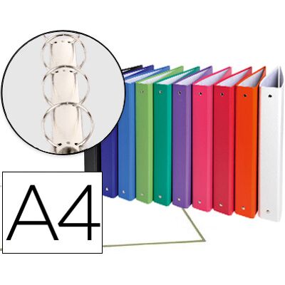 Exacompta Carpeta 4 Anillas 30mm Redonda Din A4 Carton Forrado Colores Surtidos Exacompta Carpeta 4 Anillas 30mm Redonda Din A4 Carton Forrado Colores Surtidos