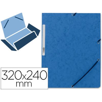 Carpeta elástica Q-Connect, A4, con solapas, azul Carpeta elástica Q-Connect, A4, con solapas, azul