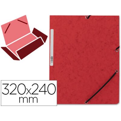 Carpeta elástica Q-Connect, A4, con solapas, roja Carpeta elástica Q-Connect, A4, con solapas, roja