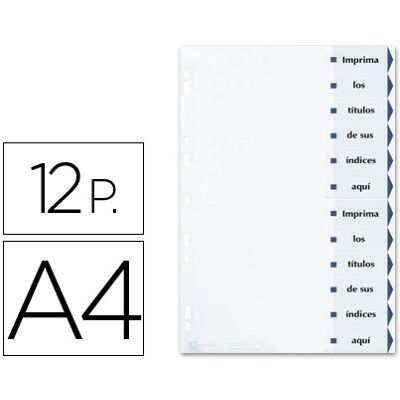 Separadores de Cartón Avery Separadores 12 Din A4 Separadores de Cartón Avery Separadores 12 Din A4