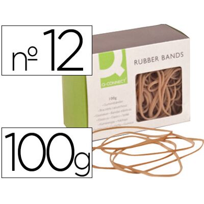 Elásticos Q-Connect 100 Gr Numero 12 Elásticos Q-Connect 100 Gr Numero 12