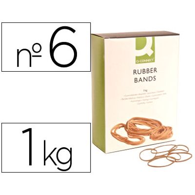 Elásticos Q-Connect 1000 Gr Numero 6 Elásticos Q-Connect 1000 Gr Numero 6