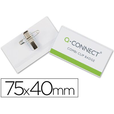 Identificador Q-Connect con Resorte Kf-01568 40X75 mm Identificador Q-Connect con Resorte Kf-01568 40X75 mm