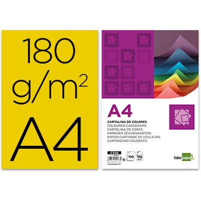LIDERPAPEL Cartulina 180 Gr A4 100 Hojas Doradas LIDERPAPEL Cartulina 180 Gr A4 100 Hojas Doradas