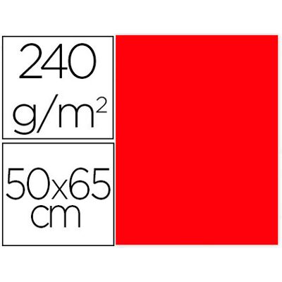 LIDERPAPEL Cartulina 50X65 cm 240G/M2 Roja Pack de 25 hojas LIDERPAPEL Cartulina 50X65 cm 240G/M2 Roja Pack de 25 hojas