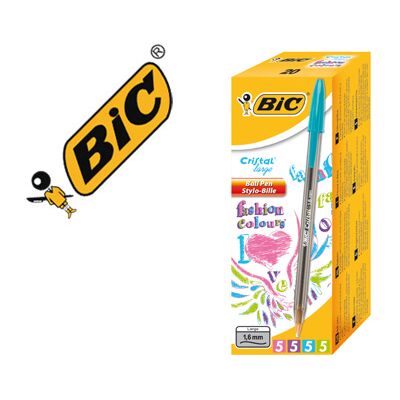 Pack 20x Bolígrafo Bic Cristal Grande Fashion (Colores Surtidos) Pack 20x Bolígrafo Bic Cristal Grande Fashion (Colores Surtidos)