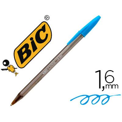 Bolígrafo Bic Crystal Large Fashion Turquesa 1,6 mm Bolígrafo Bic Crystal Large Fashion Turquesa 1,6 mm