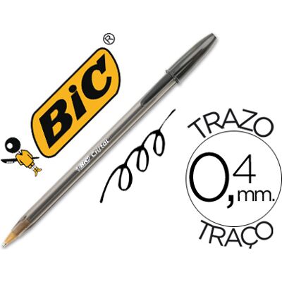 Bolígrafo Bic Cristal Negro Bolígrafo Bic Cristal Negro