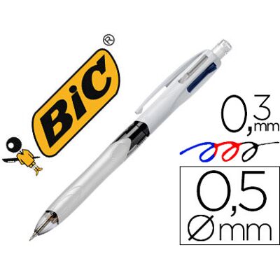 Bolígrafo Multiusos Bic Azul / Negro / Rojo / Portaminas 0,5 mm Bolígrafo Multiusos Bic Azul / Negro / Rojo / Portaminas 0,5 mm