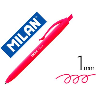 Bolígrafo Retráctil Milan P1 1 mm Touch Rojo Bolígrafo Retráctil Milan P1 1 mm Touch Rojo