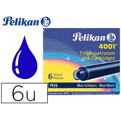 Cartucho Pelikan Tp6 Azul/Negro Cartucho Pelikan Tp6 Azul/Negro