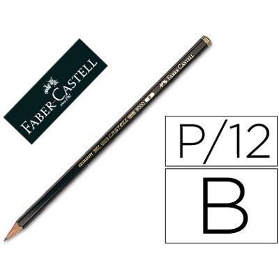 Lápiz de grafito Faber-Castell 9000 B Unidad Lápiz de grafito Faber-Castell 9000 B Unidad