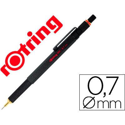 Portaminas Rotring 800 Cuerpo Negro 0,7 mm Portaminas Rotring 800 Cuerpo Negro 0,7 mm