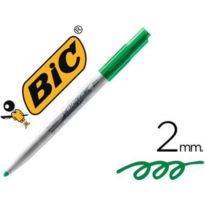 Rotulador Bic Velleda para Pizarra Blanca - Ponta Redeonda Verde Rotulador Bic Velleda para Pizarra Blanca - Ponta Redeonda Verde